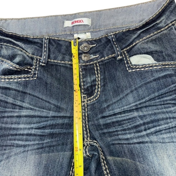 Bongo Y2K Lowrise Flared Embroidered Jeans Womens 7 Western Preppy Vintage Jewel - Picture 8 of 10